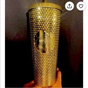 Gold Starbucks cup